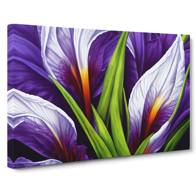 Modern Iris Flowers Vol.7 - Wrapped Canvas, 35cm H x 50cm W x 3cm D