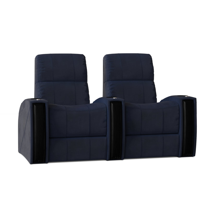 Rangée de sièges de cinéma maison Chrysander (rangée de 2), Océan Smartsuede, Manuel