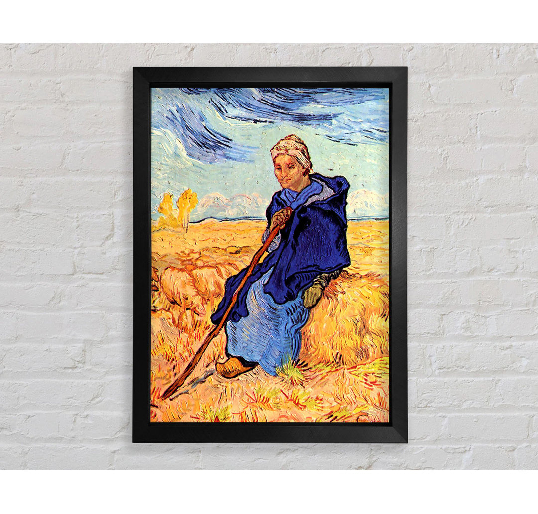 Van Gogh Die Hirtin von Vincent Van Gogh - Einzelne Bilderrahmen Kunstdrucke