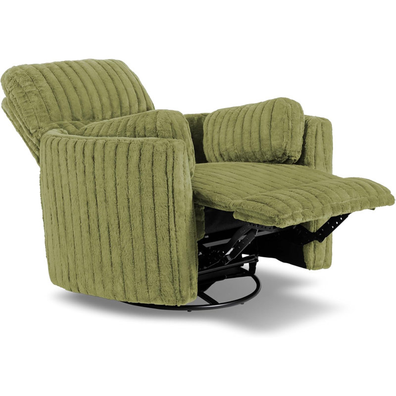  Fauteuil inclinable électrique oscillant pivotant à 360 ° avec siège de 24 po de largeur et ports USB Type-C, vert, Vert