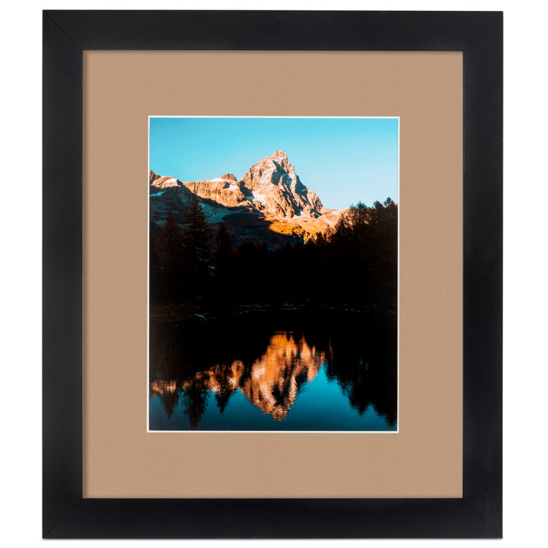 Matte Picture Frame with Mat, Desert Sand
