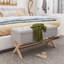 Ensemble de chambre à coucher 2 pièces: lit capitonné avec tiroirs de rangement et banc à coussin capitonné-1157906329