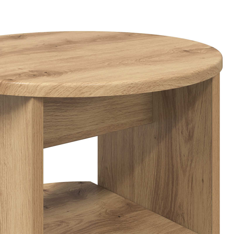 Round Side Table, Artisan Oak, 2