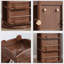 Bibliothèque rotative en bois massif Nut-Brown