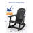 Outdoor Rocking Chair,Adirondack Rocking Chair,Patio Rocker Chair With Wide Back,Oversized Rocker Chair Look Like Real Wood, For Lawn, Porch, Backyard, Indoor And Garden, Black-494235077