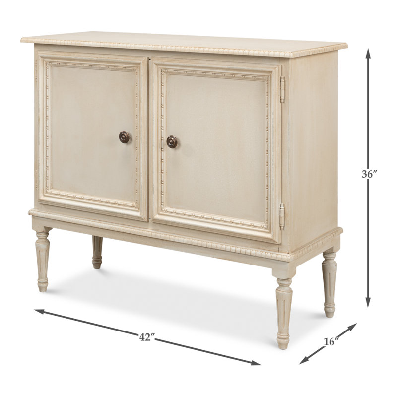 Forsythe 42'' W Solid Wood Sideboard, Bright Lime White