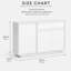 Buffet de 55 pouces, armoire de bar avec buffet, rangement à 3 portes et 2 tiroirs, armoire de cuisine pour table basse, console, rangement pour le vestibule du salon, blanc