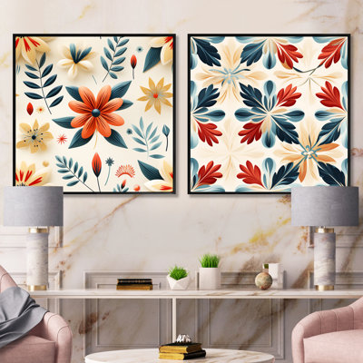 Halvorson - Abstract Botanicals Square Collage Set Of 2