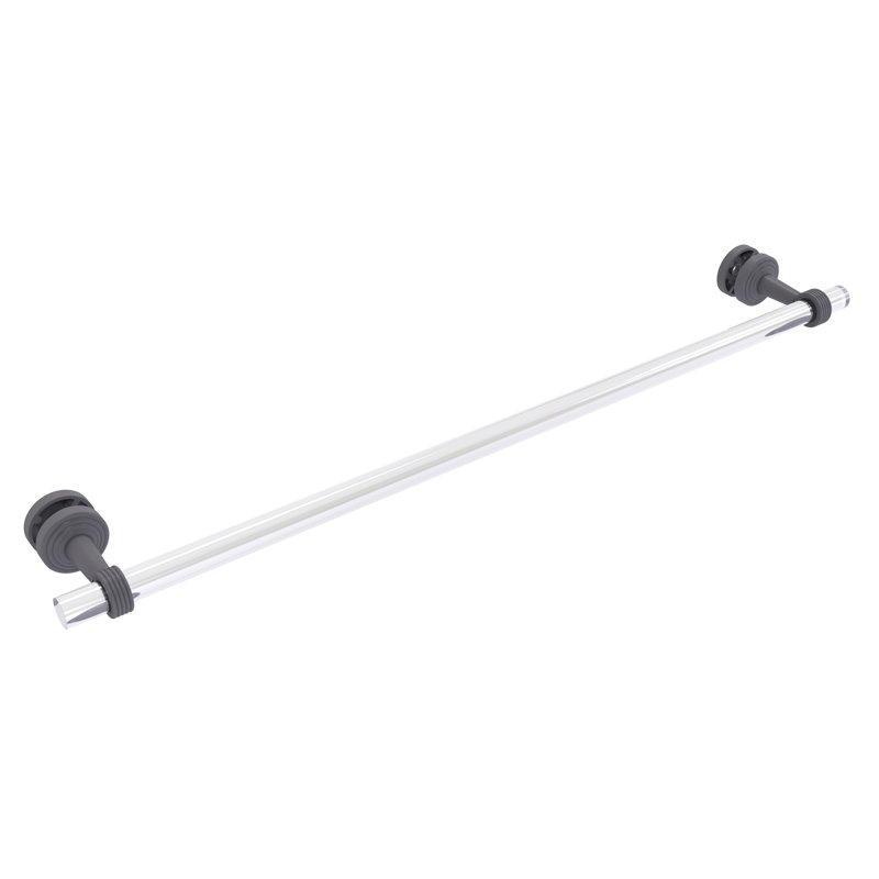 Barre à serviettes 34" pour porte de douche en verre Pacific Beach, Gris mat