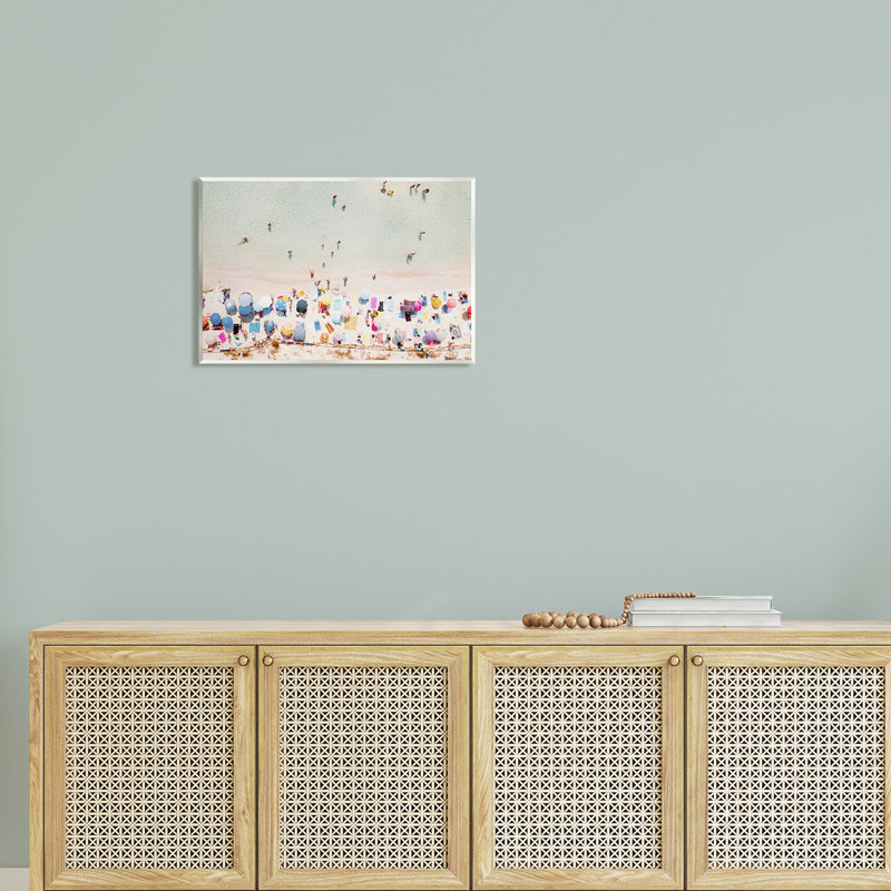 Art mural sur toile flottant vue aérienne par Krista Broadway, H 13 po x l 19 po x P 0,5 po, Bois
