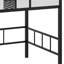 Lit mezzanine en métal avec toit et boîte de rangement-39627402