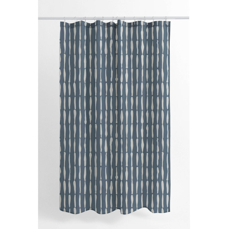 Chuck Ultra-Thin Lightweight Shower Curtain, Blue