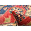 Tapis rouge en laine noué à la main de conception unique 8 pi 3 po x 11 pi 8 po New Age