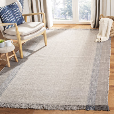 Zoltán Hand Woven Cotton Striped Rug