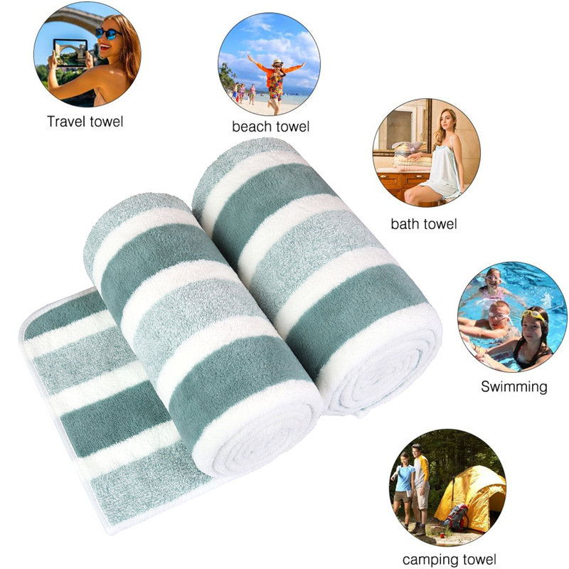 Ensemble de serviettes de bain 2 pièces Iroise, Vert