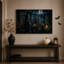 «Three Witches Brewing Green Potion in Moonlit», art mural sur toile-675006079
