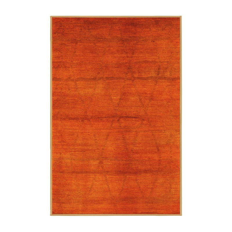 Tapis abstrait en polyester / chenille tissé à la machine Kaiesha, Rectangle 2 pi x 4 pi