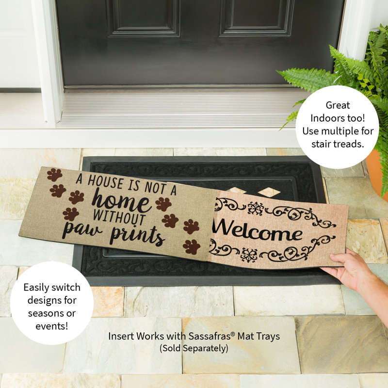 A House Is Not A Home Without Paw Prints Burlap Sassafras Switch Mat