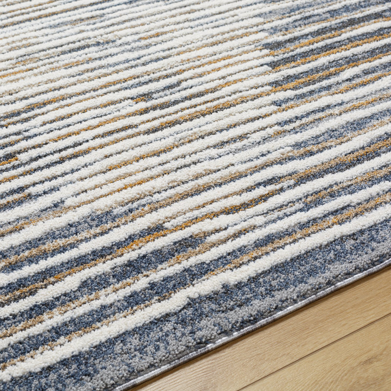 Striped Indoor Rug, Rectangle 5'3" x 7'