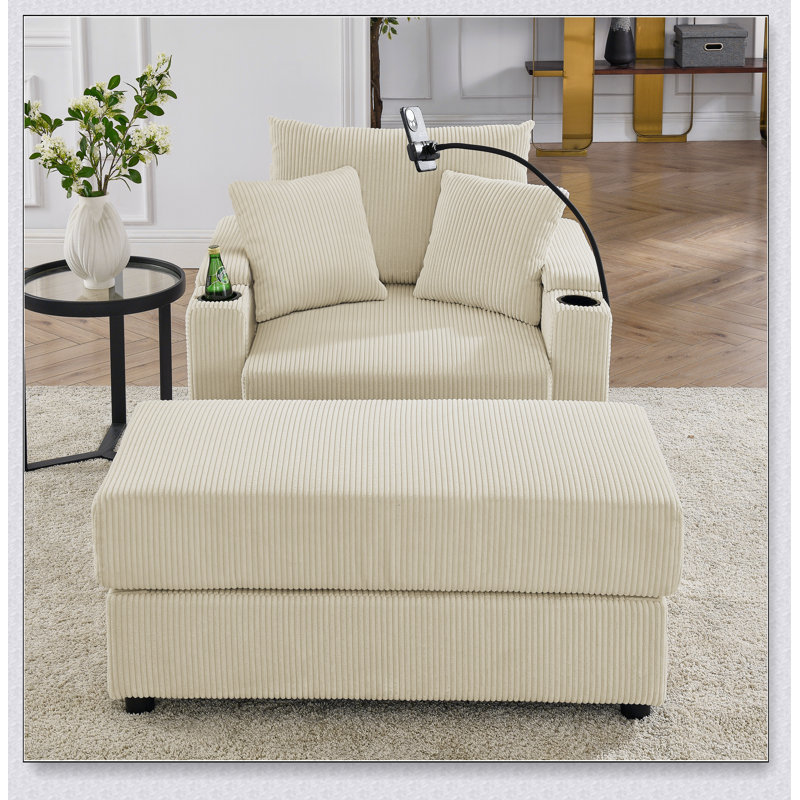 Canapé polyvalent avec rangement spacieux et multiples fonctionnalités pour un confort de salon moderne, Beige