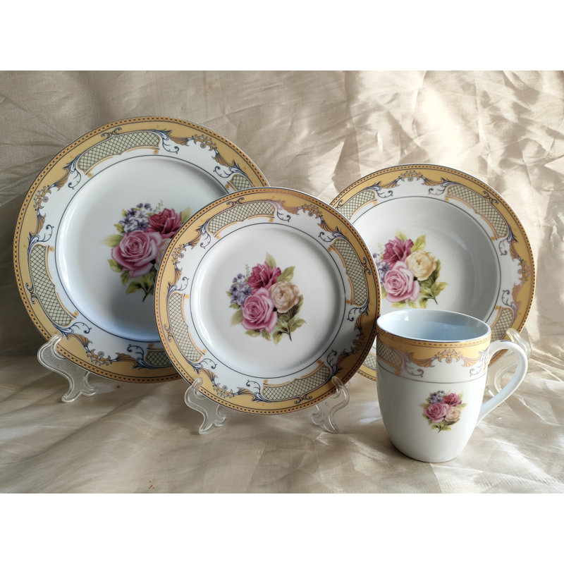 Service de table en porcelaine 16 pièces Bhavna, service pour 4