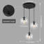 Luminaire suspendu en grappe à 3 lumières Deondrey