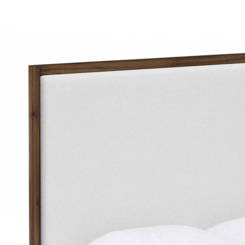 Grand lit tapissier en noyer (seulement lit)
