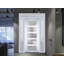 Porte d'entrée extérieure prémontée en PVC-U, verre dépoli, Manux 8002 Blanc Soie, 2 fenêtres latérales et supérieures, portes extérieures pour bureaux, commerces et habitations, entrée, patio, garage - L 14+36+14 x H 80+14 - Ouverture à droite vers l'intérieur-98196344-98196348-98196339