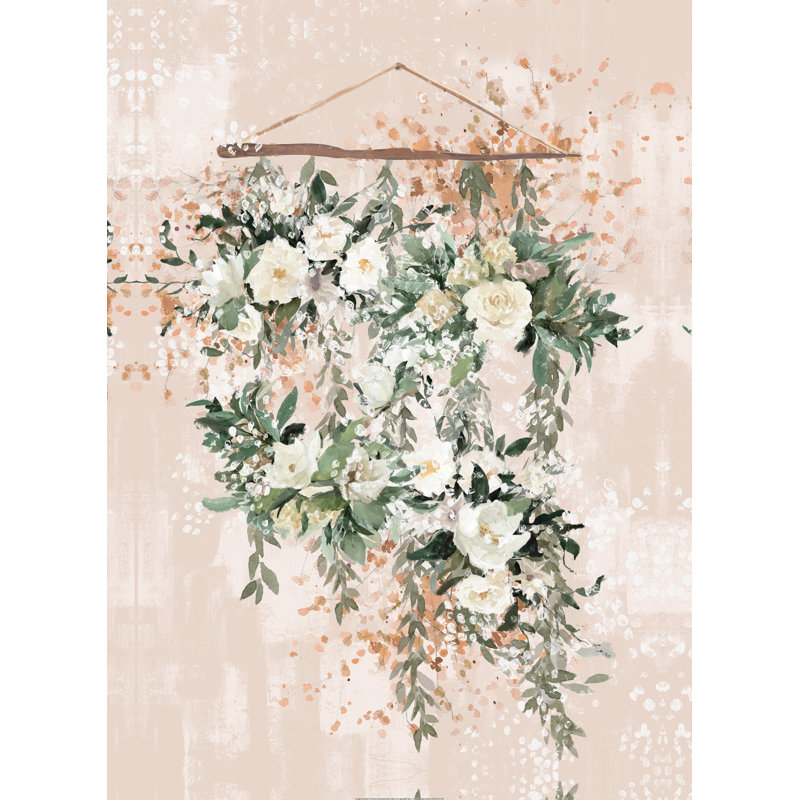 Tapisserie florale de vignes - impression, H 12 po x l 8 po