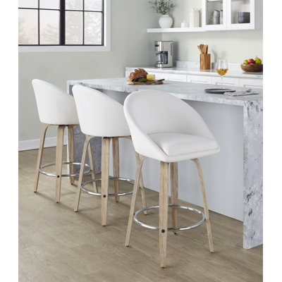 Tabouret de bar à hauteur fixe de 26 po Highback