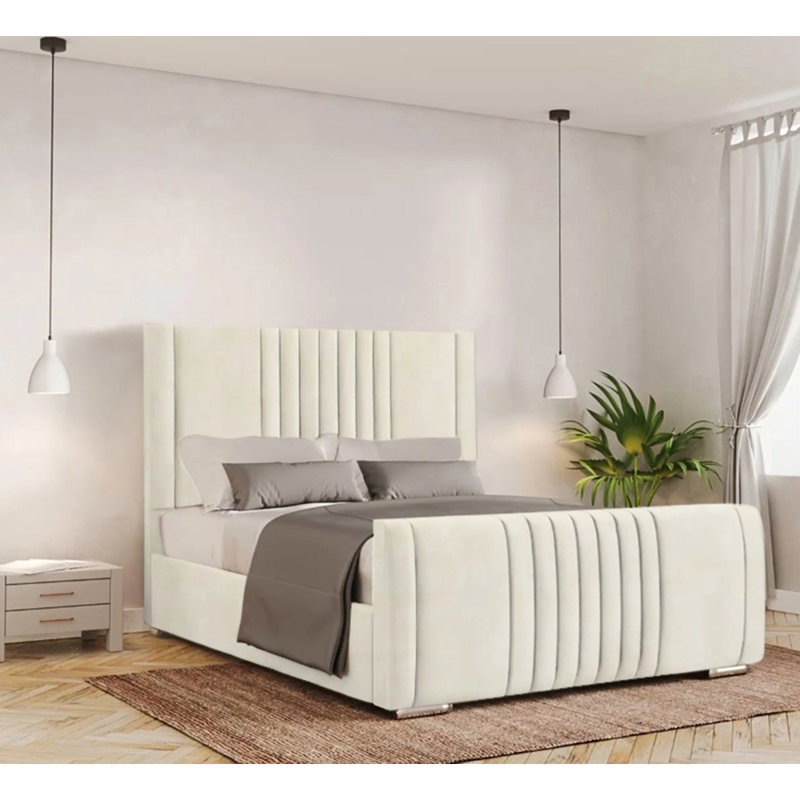 Ganador Upholstered Bed, Kingsize (5'), Cream