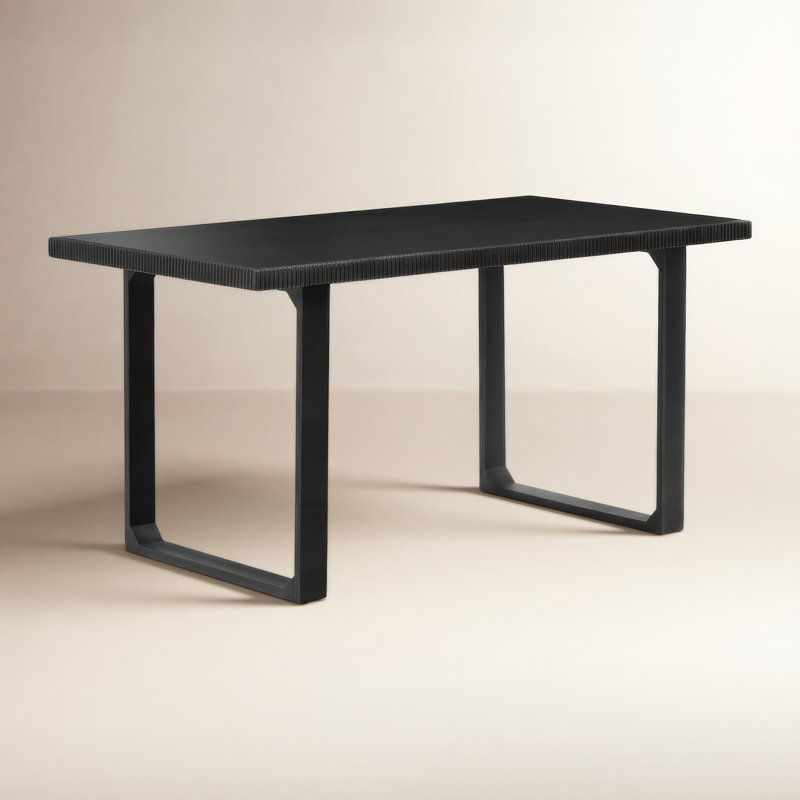 Tables de salle à manger en bois massif Urbana, Noir