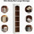 5-Tier White & Oak Modern Slim Corner Cube Bookcase-1798238254