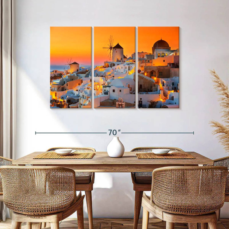Sebbie Oia Sunset, 36" H x 57" W