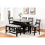 Transitional Counter-Height Bench With Upholstery - Spacious & Solid Dining Fabric Rectangular Build-2006784750-2006784744