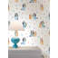 Papier peint adhésif multicolore Bluey and Bingo Hearts