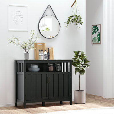 Sideboard Buffet Cabinet, Kitchen Cabinet, Coffee Bar Cabinet With 2 Doors And Adjustable Shelves For Entryway Living Room by George Oliver