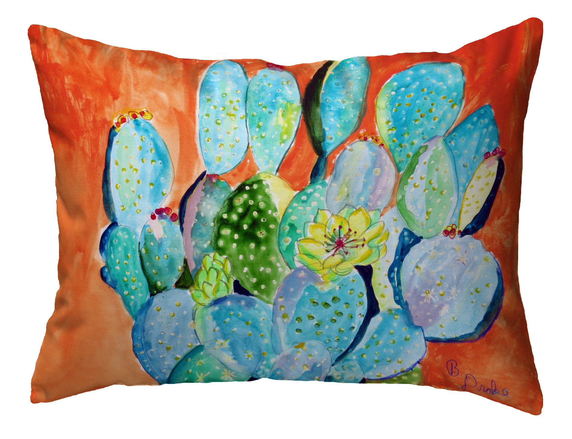 Cactus shop outdoor pillow