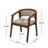 Urquhart 5-Piece Modern Farmhouse Wood Dining Set With Double V Trestle Table And Upholstered Armchairs-123820440-123820441