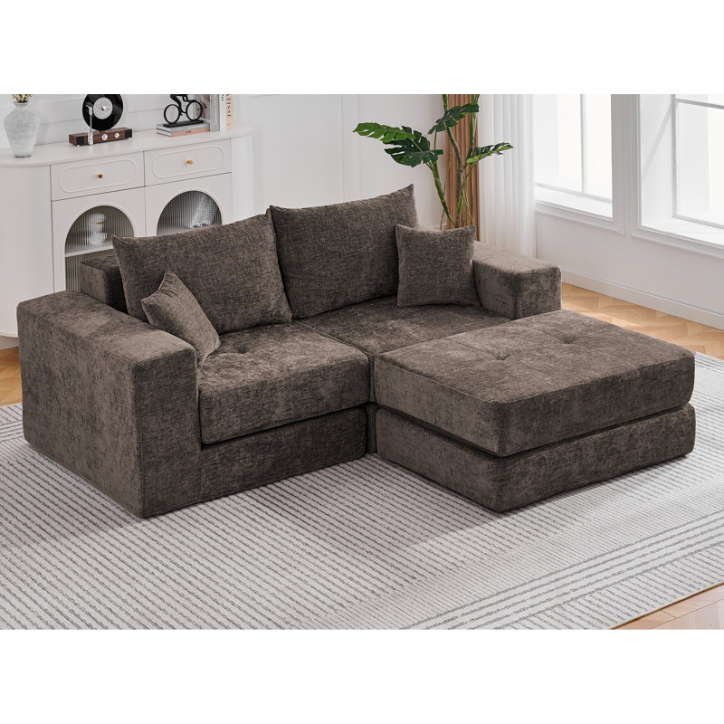 Canapé modulaire 6 pièces Cloud, Brun