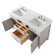 Ajhane 60'' Double Bathroom Vanity with Engineered Stone Top