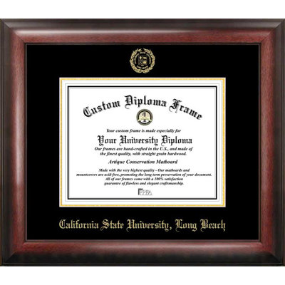 Ardrie Brown Wood Embossed Picture Frame with Mat