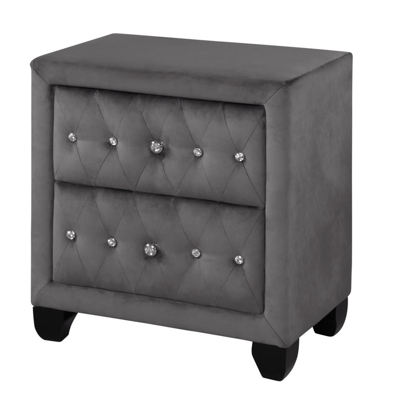 Table de chevet 2 tiroirs Crystal