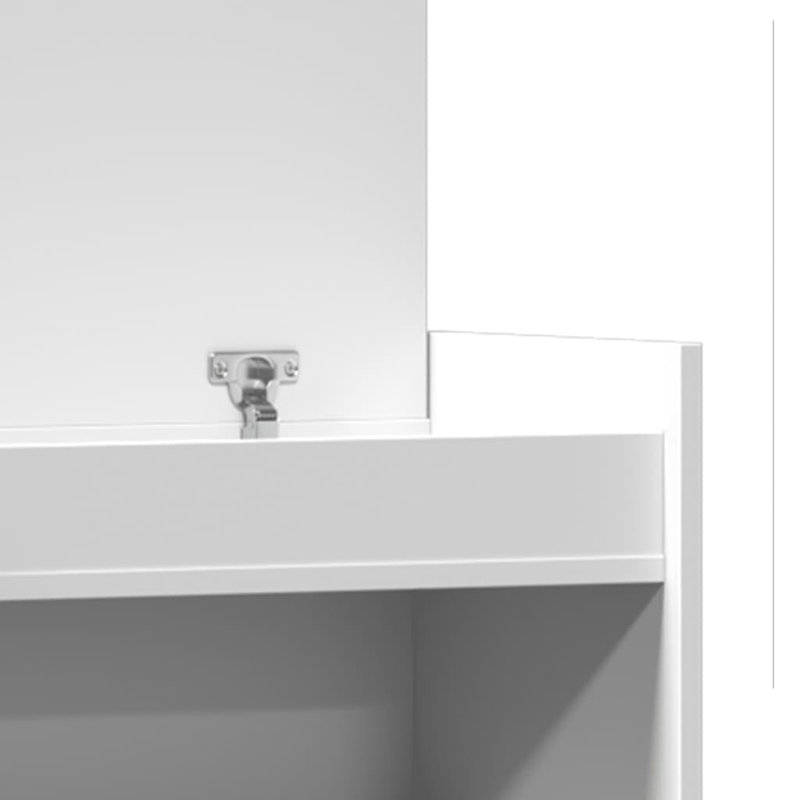 12 Pair Shoe Storage Cabinet, White