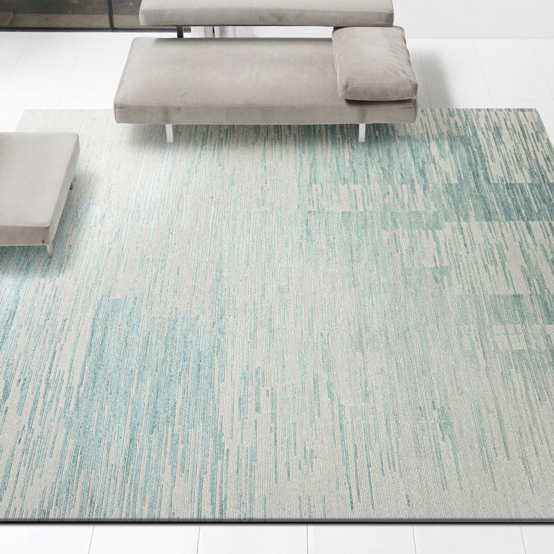 Tapis rectangulaire noué à la main, Rectangle 6 pi x 9 pi