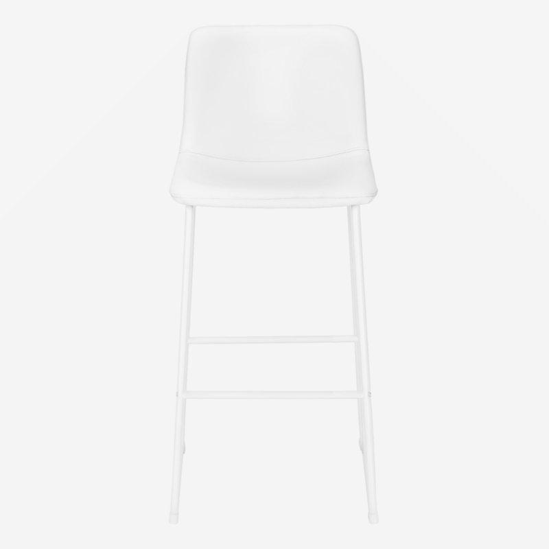 Chaise de bureau, hauteur de bar, debout, bureau d'ordinateur, bureau, White/White