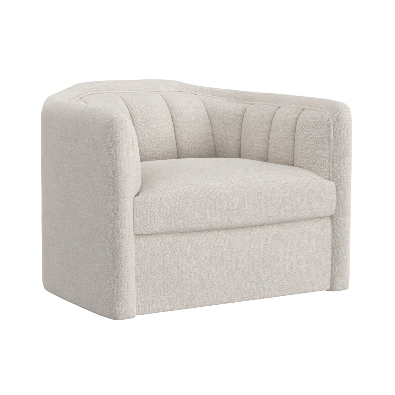 Fauteuil pivotant Birrit - crème colombe
