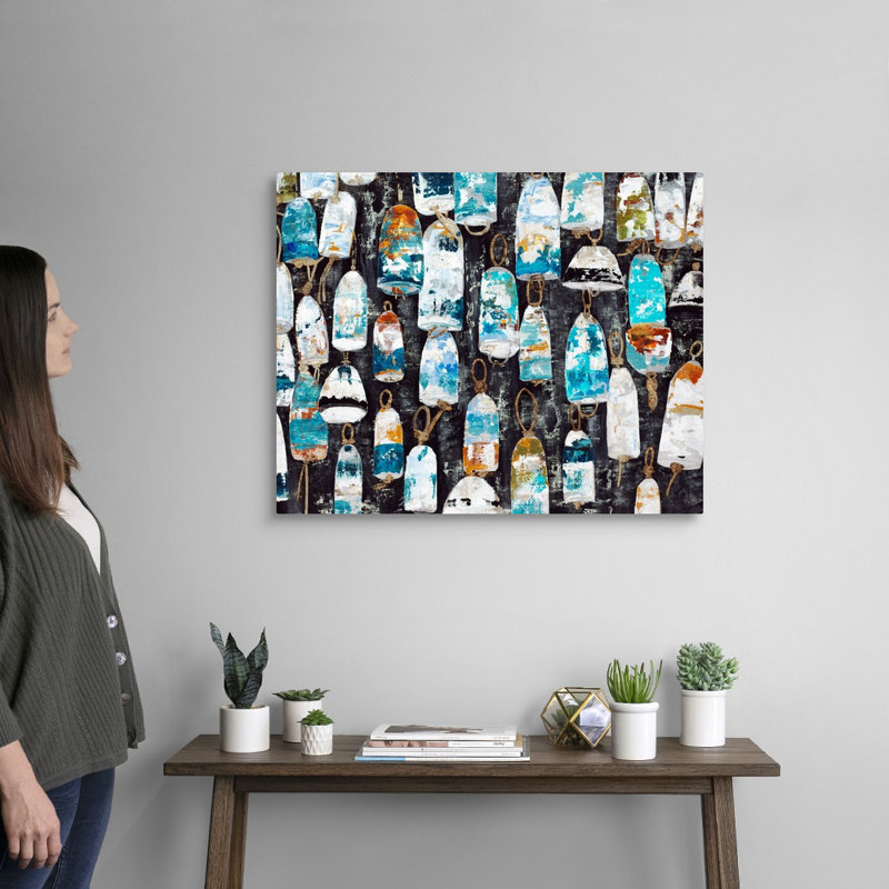 Reproduction d’art sur toile « les bouées seront » par Alexys Henry, H 24 po x l 30 po x P 1,25 po, Toile tendue