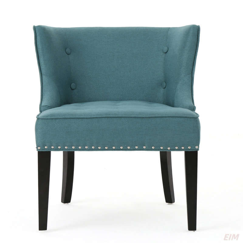 Chaise d'appoint en tissu, Sarcelle