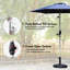 Parasol de table d'extérieur 7,5 pi, tissu, évent, facile à utiliser pour le jardin, la terrasse, la cour arrière, bleu marine, solide et, pour l'eau, s'adapte au patio,